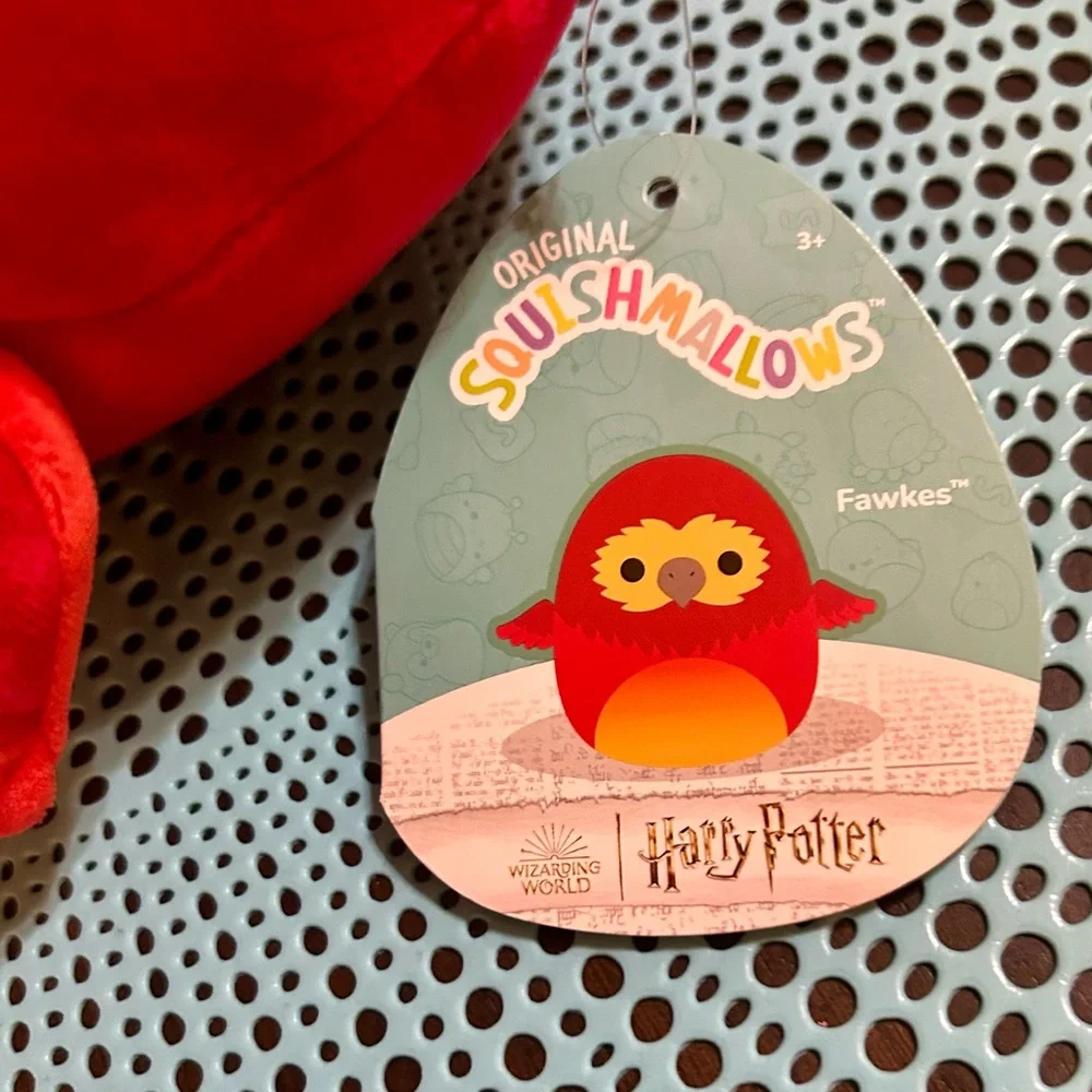 Squishmallows 8” Inch Fawkes The Phoenix Harry Potter Red Bird, w/ Tags